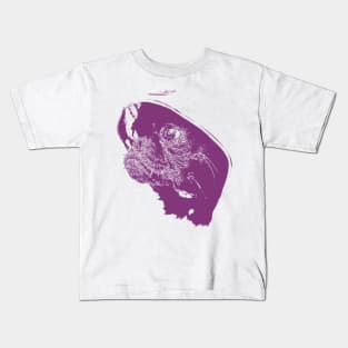 Purple dog face chihuahua Kids T-Shirt